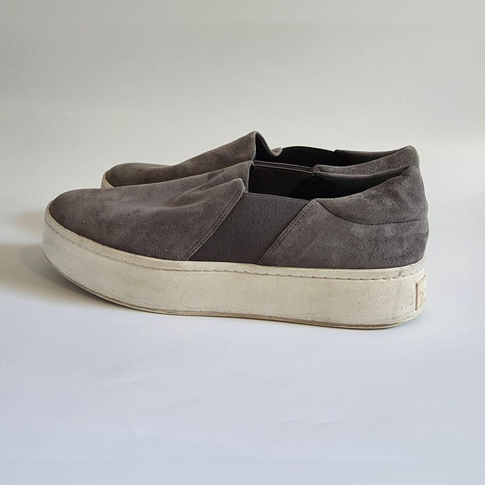 Vince Gray Suede Warren Women's Slip On Platform Sneaker Size 9